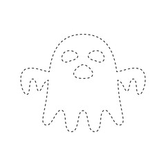 Ghost tracing worksheet for kids