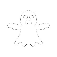 Ghost tracing worksheet for kids