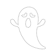 Ghost tracing worksheet for kids