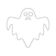 Ghost tracing worksheet for kids