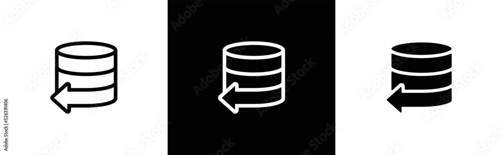 Poster database access with arrow icon. privacy access symbol sign vector illustration
