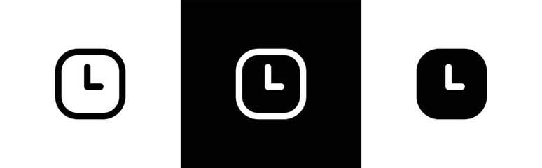 Simple Clock icon symbol signs, vector illustration