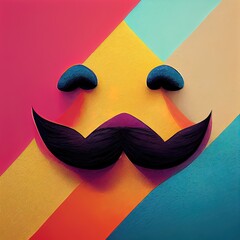 Movember Mustache moustache face colorful colourful