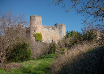 Fototapeta na wymiar The fortress of Villerouge-Termenes in Southern France