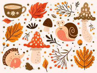 Autumn Element Set Vector