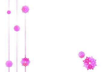 ピンクの幾何学水彩フレーム