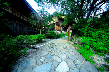 妻籠宿の街並み