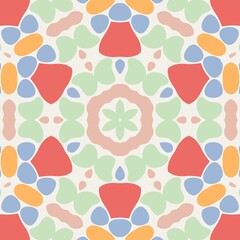 Illustration abstract kaleidoscope .Good for symmetrical, floral, or paisley patterns with shades of multicolor. Fit for painting, backdrop, wall art, canvas, ornament, card, retro, islamic art , nft.