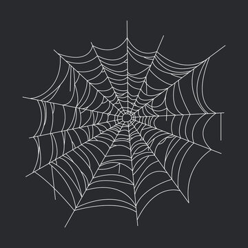 Spiderweb closeup on black background, halloween spider web spooky trap cartoon webs insect thread on corner old net cobweb, ingenious vector illustration of cobweb and spiderweb. Abandoned cobwebs.