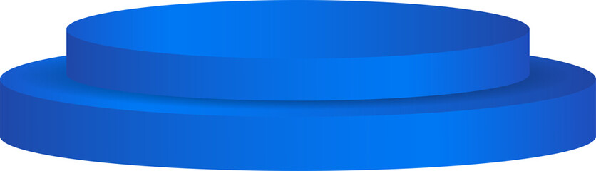 Elegant Blue Plain Podium 2 Stage Perfect For Element Design Advertising or Social Media Promotion