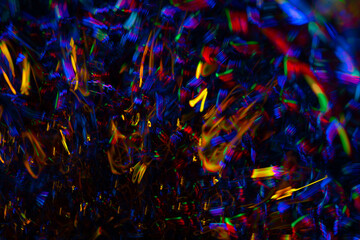 Colorful light trails with motion blur effect. defocused