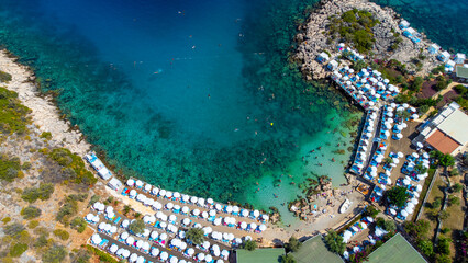 Drone Shooting of Hidayet Koyu in Kas, Antalya -blanca beach
