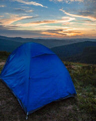 Obraz premium tent in the mountains