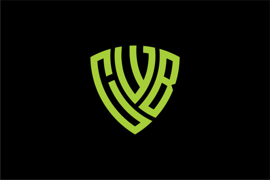 CWB creative letter shield logo design vector icon illustration