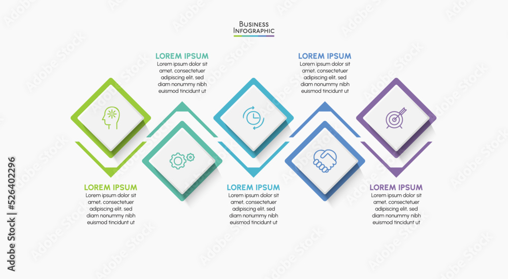 Wall mural business data visualization. timeline infographic icons designed for abstract background template mi