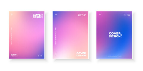 Obraz na płótnie Canvas Vector design template in trendy vibrant gradient colors. Futuristic posters, banners, brochures, flyers, and cover designs.