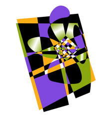 gift box with ribbon - abstract element