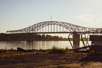 Bridge over Columbia River in Tri-Cities Washington