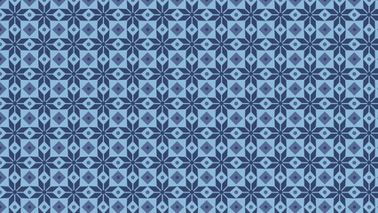 seamless pattern with blue flowers