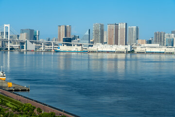 Obraz premium ベイエリア レインボーブリッジ タワーマンション