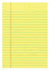 Lined Yellow Legal Pad.