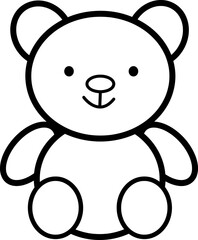 Teddy bear icon template. Preschool education concept. Vector.Logo design..eps