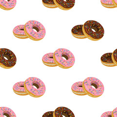 seamless vector patterns donuts