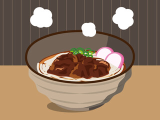 肉うどん　背景あり　4:3