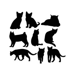 Cat silhouette vector illustration