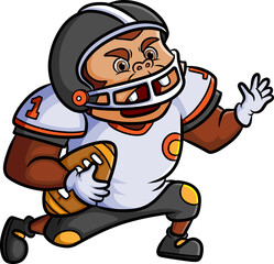 The chimpanzee is a professional rugby player