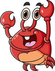The happy crab is so excited and only has one tooth