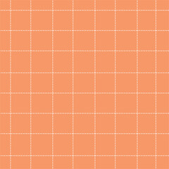 Abstract pink square fabric pattern, white dashed line quilt pattern, bed sheet pattern, handkerchief pattern.