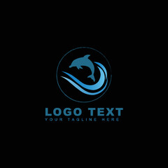 Fototapeta na wymiar dolphin logo