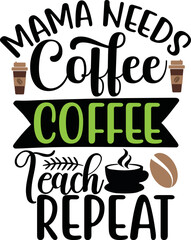 Coffee svg design cut files