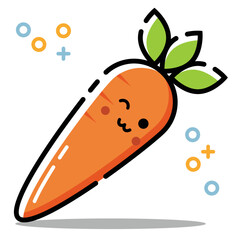 illustration of a carrot with leaf