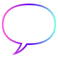 Bubble chat with purple and blue gradient color. Bubble chat icon.