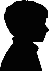 a boy head silhouette vector