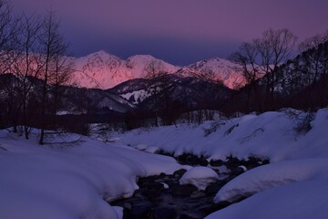 Winter scenery in Hakuba valley, Nagano