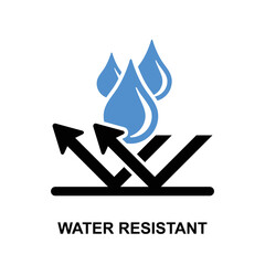 Water resistant icon isolated on white background vector illustration.