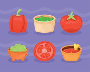 six mexican food icons