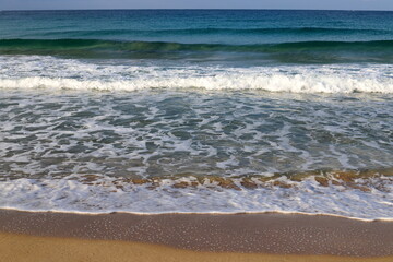 Coast of the Mediterranean Sea in northern Israel.