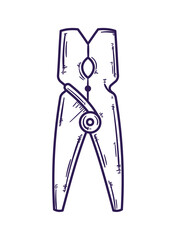 clothes peg drawn