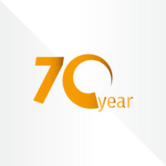 70 Year Anniversary Celebration Vector Template Design Illustration