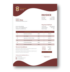 Organic Corporate Business Invoice Design Template