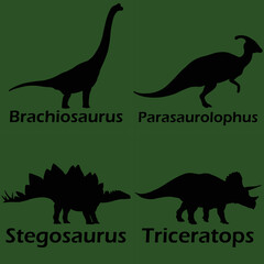 set of dinosaurs