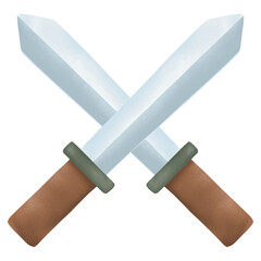 Soldier Weapon Watercolor Clipart, Digital painting