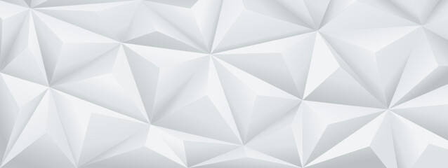 Abstract white low polygon luxury background. 3D abstract background. Vector illustration