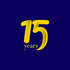 15 Year Anniversary Celebration Vector Template Design Illustration