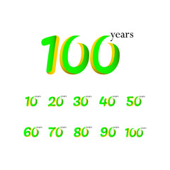 100 Year Anniversary Celebration Vector Template Design Illustration