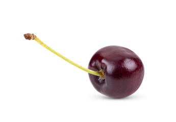 Red cherry isolated on white